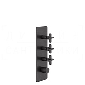 Gessi Inciso Термостат для душа встраиваемый, на 3 потребителя, внешняя часть, цвет: aged bronze 58226#187