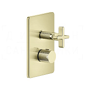 Gessi Inciso Термостат для душа встраиваемый, на 2 потребителя, внешняя часть, цвет: brass PVD 58234#710