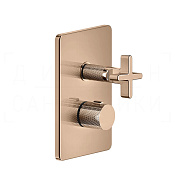 Gessi Inciso Термостат для душа встраиваемый, на 3 потребителя, внешняя часть, цвет: copper PVD 58236#030