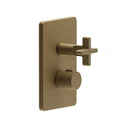 Gessi Inciso Термостат для душа встраиваемый, на 3 потребителя, внешняя часть, цвет: antique brass 58236#713