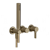 Gessi Inciso Смеситель для душа встраив., на 2 потреб., внешняя часть, цвет: deep bronze brushed PVD 58345#791