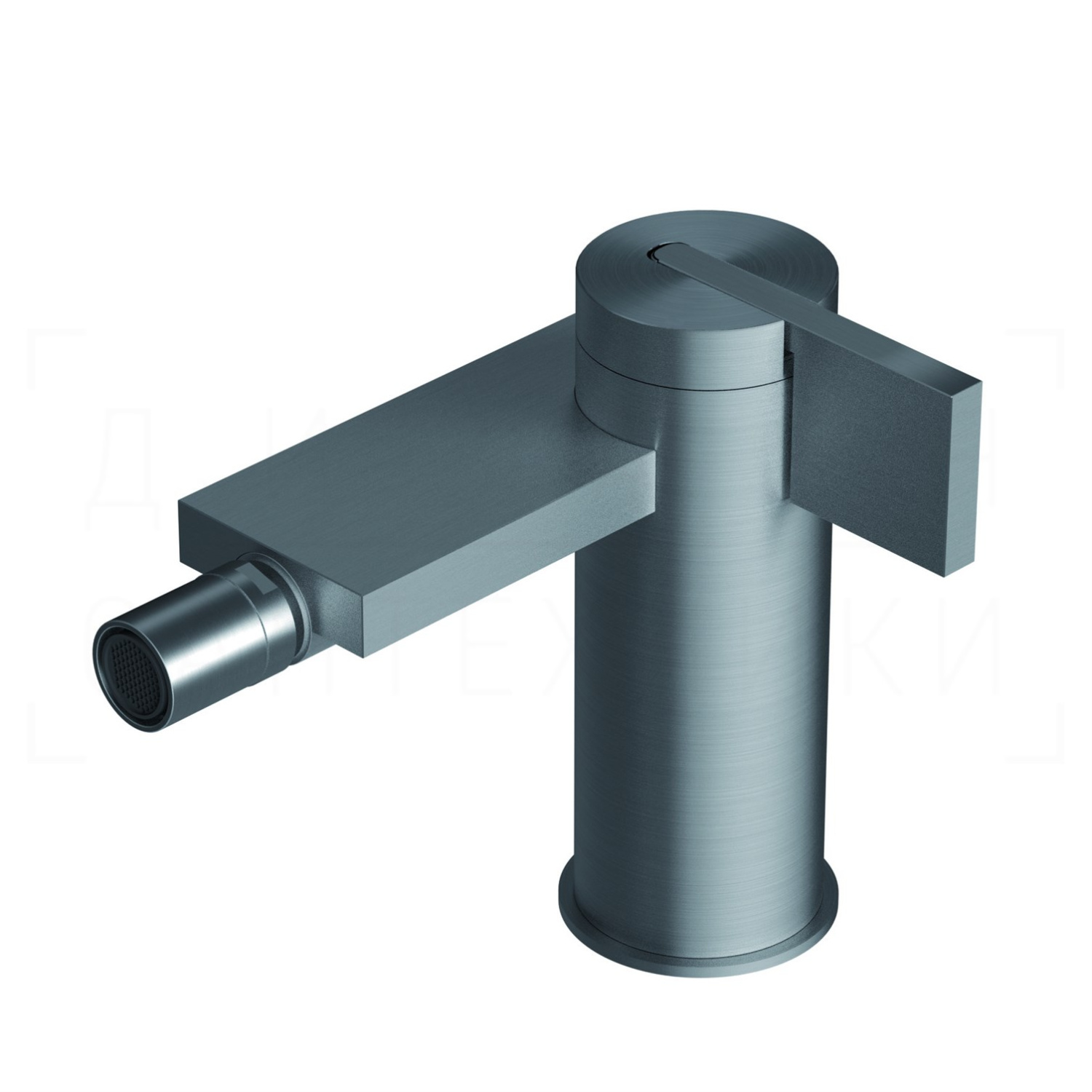 Ritmonio DOT316 Смеситель для биде, без д/к, длина излива 10,7 см, цвет: brushed stainless steel PR50BA201INOX