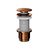 Whitecross Донный клапан для раковины универсальный Click-Clack, цвет: медь брашированная A707CPB