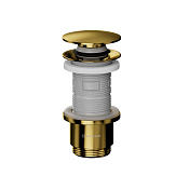 Whitecross Донный клапан для раковины универсальный Click-Clack, цвет: золото глянцевое A707GL