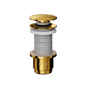 Whitecross Донный клапан для раковины универсальный Click-Clack, цвет: золото брашированное A707GLB