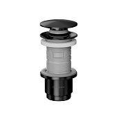 Whitecross Донный клапан для раковины универсальный Click-Clack, цвет: оружейная сталь A707GM