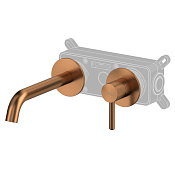 Whitecross Y Смеситель для раковины встраиваемый, с внутренней частью, излив 20 см, цвет: медь браш. Y1225CPB