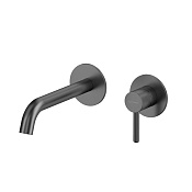 Whitecross Y Смеситель для раковины встраиваемый, внешняя часть, излив 20 см, цвет: оружейная сталь 2-Y1225GM