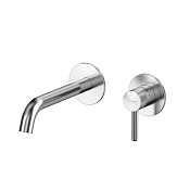 Whitecross Y Смеситель для раковины встраиваемый, внешняя часть, излив 20 см, цвет: никель брашир. 2-Y1225NIB