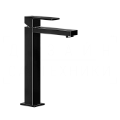 Gessi Rettangolo Смеситель для раковины высокий, без д/к, излив 12,9 см, цвет: black metal PVD 11922#706