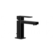 Gessi Rettangolo Смеситель для раковины, с донным клапаном, излив 12,9 см, цвет: black metal PVD 20001#706