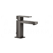 Gessi Rettangolo Смеситель для раковины, с дон. клап., излив 12,9 см, цвет: black metal brushed PVD 20001#707