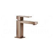 Gessi Rettangolo Смеситель для раковины, без донного клап., излив 12,9 см, цвет: copper brushed PVD 20002#708