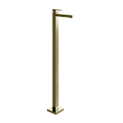 Gessi Rettangolo Смеситель для раковины напольный, без дон. клап., излив 19,4 см, цвет: brass PVD 20092#710