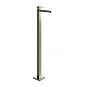 Gessi Rettangolo Смеситель для раковины напольный, без дон. клап., излив 19,4 см, цвет: nickel PVD 20092#720