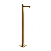 Gessi Rettangolo Смеситель для раковины напольный, без д/к, излив 19,4 см, цвет: warm bronze PVD 20092#735