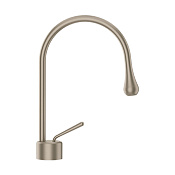 Gessi Goccia Смеситель для раковины, без донного клапана, излив 17,4 см, цвет: finox brushed nickel 33601#149