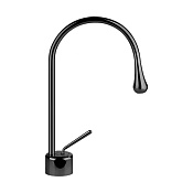 Gessi Goccia Смеситель для раковины, без донного клапана, излив 17,4 см, цвет: black metal PVD 33601#706