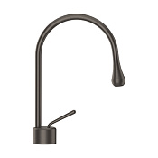 Gessi Goccia Смеситель для раковины, без дон. клап., излив 17,4 см, цвет: black metal brushed PVD 33601#707