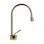 Gessi Goccia Смеситель для раковины, без донного клапана, излив 17,4 см, цвет: warm bronze PVD 33601#735