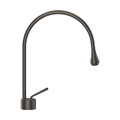 Gessi Goccia Смеситель для раковины высокий, без д/к, излив 16,3 см, цвет: black metal brushed PVD 33602#707
