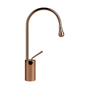 Gessi Goccia Смеситель для раковины высокий, без донного клапана, излив 22,1 см, цвет: copper PVD 33604#030