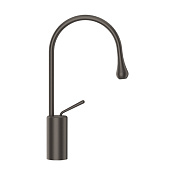 Gessi Goccia Смеситель для раковины высокий, без д/к, излив 22,1 см, цвет: black metal brushed PVD 33604#707