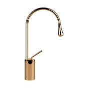 Gessi Goccia Смеситель для раковины высокий, без дон. клап., излив 22,1 см, цвет: warm bronze PVD 33604#735