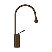 Gessi Goccia Смеситель для раковины высокий, без донного клапана, излив 22,1 см, цвет: dark bronze 33604#845