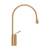Gessi Goccia Смеситель для раковины высокий, без д/к, излив 24,1 см, цвет: warm bronze brushed PVD 33605#726