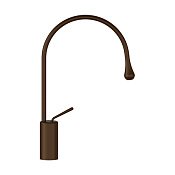 Gessi Goccia Смеситель для раковины высокий, без донного клапана, излив 24,1 см, цвет: dark bronze 33605#845