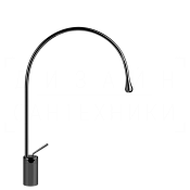 Gessi Goccia Смеситель для раковины высокий, без дон. клап., излив 40 см, цвет: black metal PVD 33606#706