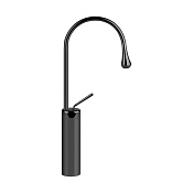 Gessi Goccia Смеситель для раковины высокий, без дон. клап., излив 17,4 см, цвет: black metal PVD 33608#706
