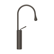 Gessi Goccia Смеситель для раковины высокий, без д/к, излив 17,4 см, цвет: black metal brushed PVD 33608#707