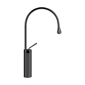 Gessi Goccia Смеситель для раковины высокий, без дон. клап., излив 24,4 см, цвет: black metal PVD 33609#706