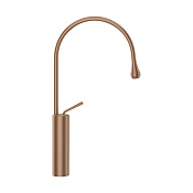 Gessi Goccia Смеситель для раковины высокий, без дон. клап., излив 24,4 см, цвет: copper brushed PVD 33609#708