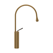 Gessi Goccia Смеситель для раковины высокий, без донного клапана, излив 24,4 см, цвет: antique brass 33609#713