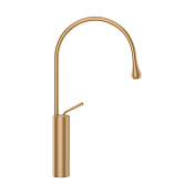 Gessi Goccia Смеситель для раковины высокий, без д/к, излив 24,4 см, цвет: warm bronze brushed PVD 33609#726