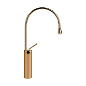 Gessi Goccia Смеситель для раковины высокий, без дон. клап., излив 24,4 см, цвет: warm bronze PVD 33609#735