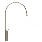 Gessi Goccia Смеситель для раковины высокий, без д/к, излив 48,5 см, цвет: finox brushed nickel 33610#149