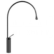 Gessi Goccia Смеситель для раковины высокий, без дон. клап., излив 48,5 см, цвет: black metal PVD 33610#706