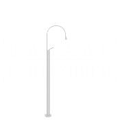 Gessi Goссia Смеситель для раковины напольный, без донного клапана, излив 24,4 см, цвет: matte white 33626#279