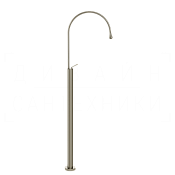 Gessi Goссia Смеситель для раковины напольный, без д/к, излив 38,7 см, цвет: finox brushed nickel 33630#149