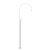 Gessi Goссia Смеситель для раковины напольный, без донного клапана, излив 38,7 см, цвет: matte white 33630#279