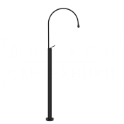 Gessi Goссia Смеситель для раковины напольный, без донного клапана, излив 38,7 см, цвет: matte black 33630#299