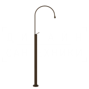 Gessi Goссia Смеситель для раковины напольный, без донного клапана, излив 38,7 см, цвет: dark bronze 33630#845