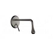Gessi Goccia Смеситель для раковины встраив., внеш. час., излив 20 см, цвет: black metal brushed PVD 33684#707