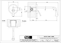 Gessi Goccia Смеситель для раковины встраив., внеш. час., излив 25 см, цвет: warm bronze brushed PVD 33686#726