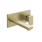 Gessi Rettangolo Смеситель для раковины встраив., внеш. час., излив 20,7 см, цвет: brushed brass PVD 44836#727