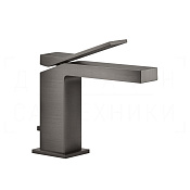 Gessi Rettangolo K Смеситель для раковины, с д/к, излив 12,8 см, цвет: black metal brushed PVD 53001#707